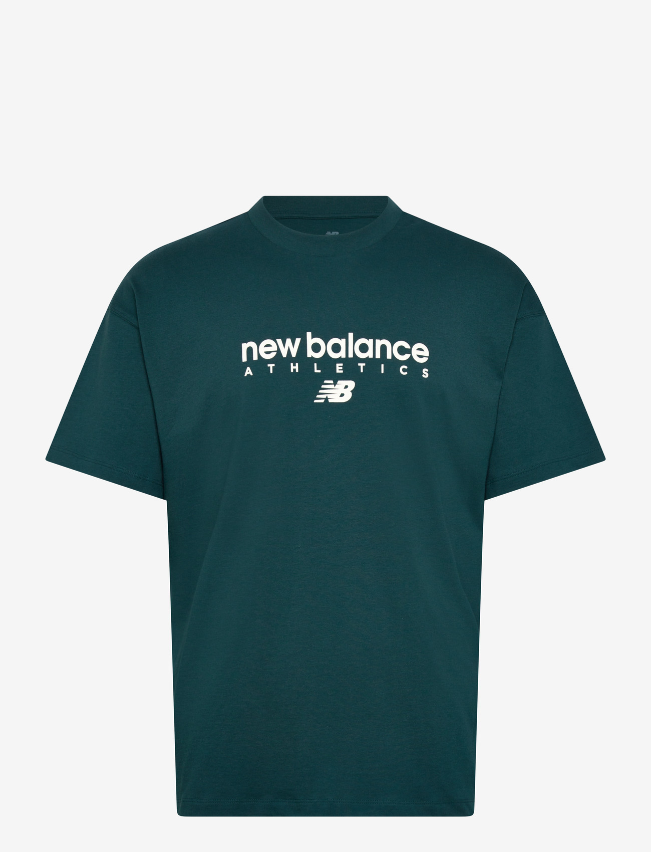 New Balance - Linear Graphic T-Shirt - alussärgid ja t-särgid - medusa green - 0