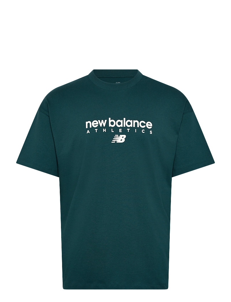 New Balance - Linear Graphic T-Shirt - oberteile & t-shirts - medusa green - 0