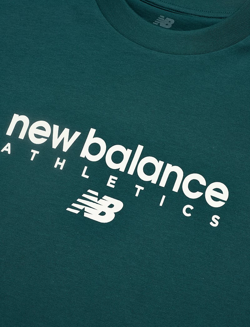 New Balance - Linear Graphic T-Shirt - oberteile & t-shirts - medusa green - 2