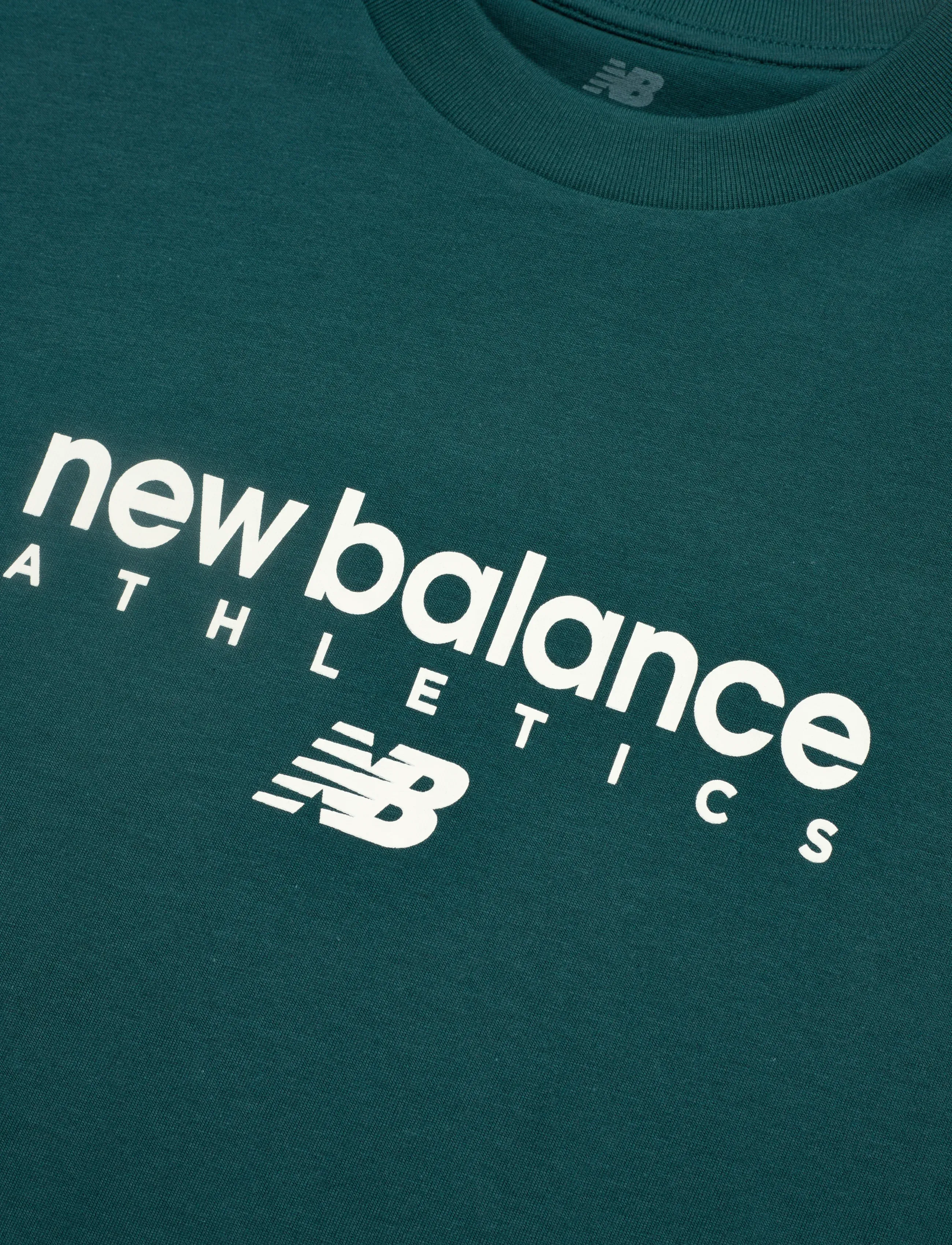 New Balance - Linear Graphic T-Shirt - oberteile & t-shirts - medusa green - 2