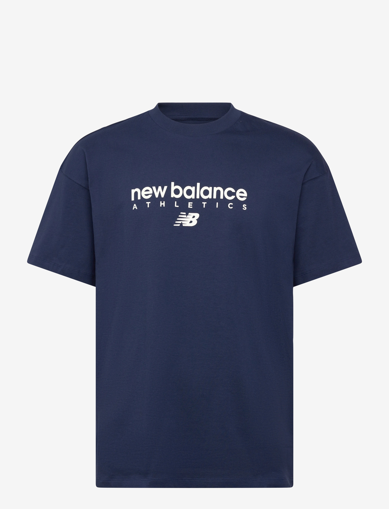 New Balance - Linear Graphic T-Shirt - oberteile & t-shirts - nb navy - 0