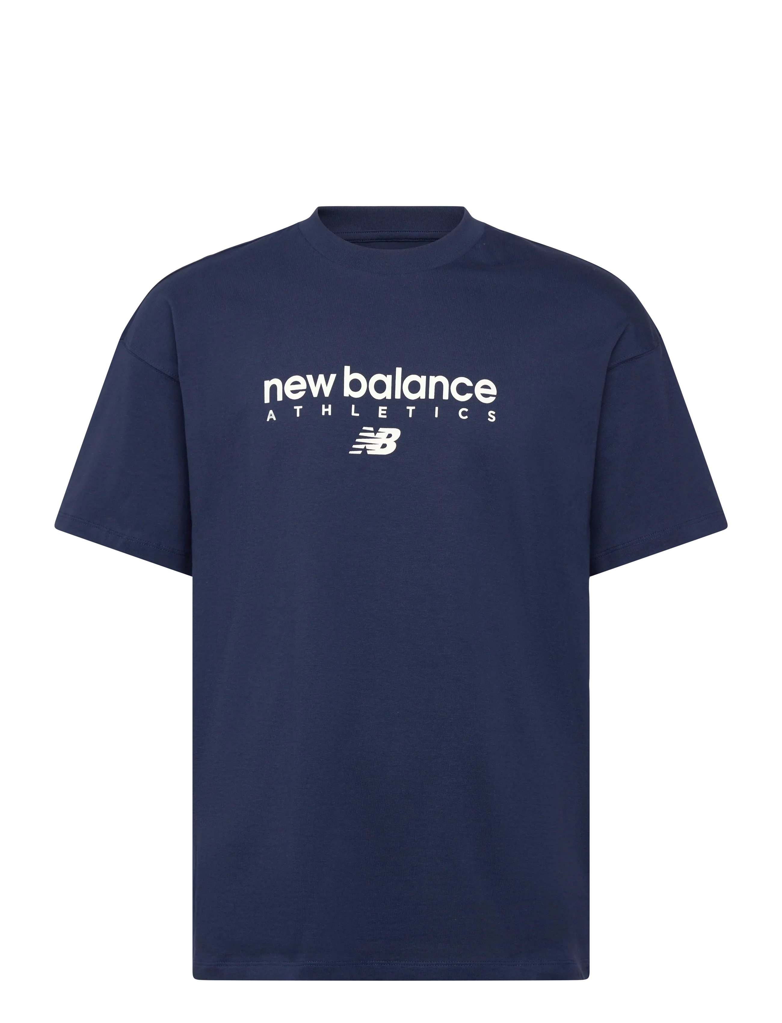 New Balance Linear Graphic T-Shirt - Kläder - NB NAVY / navy