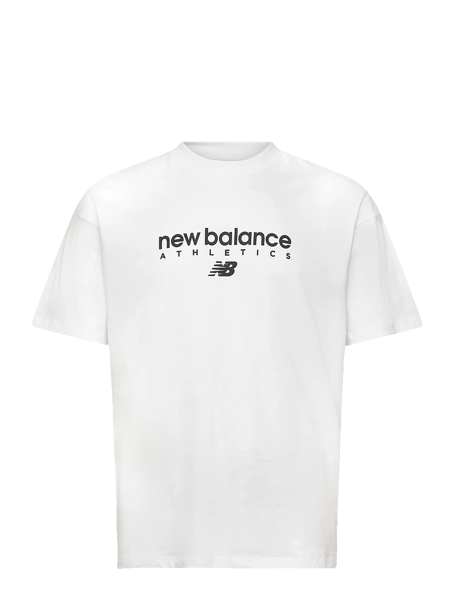New Balance - Linear Graphic T-Shirt - oberteile & t-shirts - white - 0