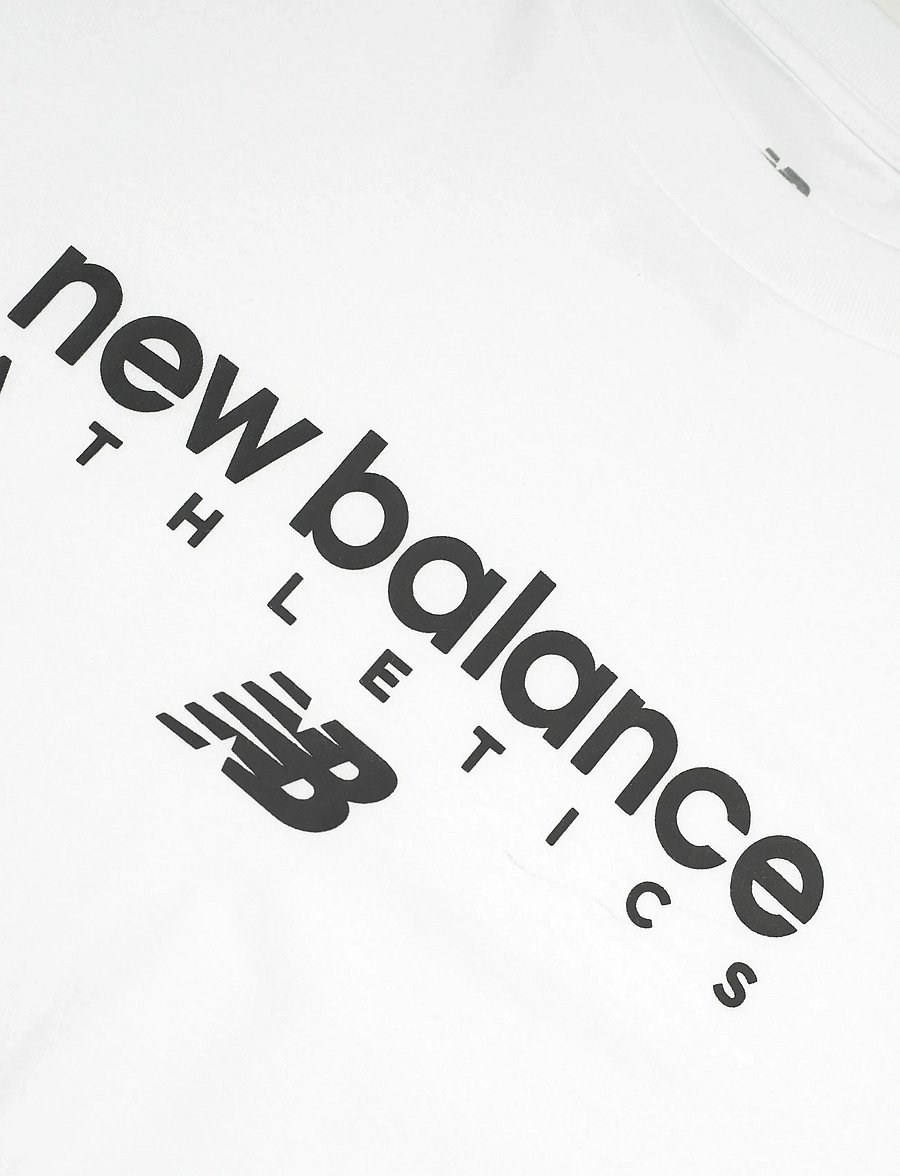 New Balance - Linear Graphic T-Shirt - oberteile & t-shirts - white - 2