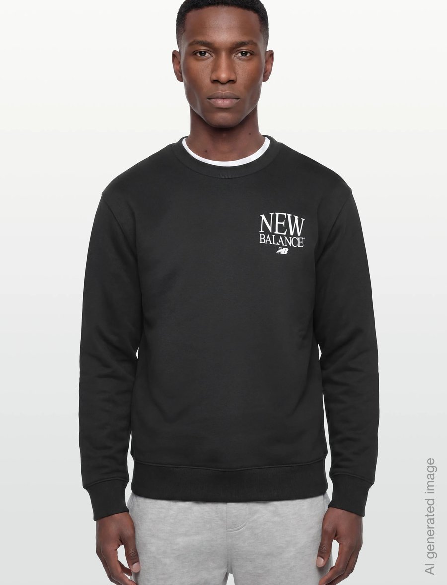 New Balance - Reimagined Fleece Crew - tops - black - 3