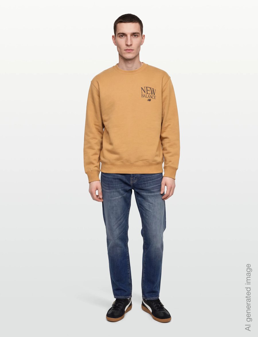 New Balance - Reimagined Fleece Crew - overdele - stucco - 0