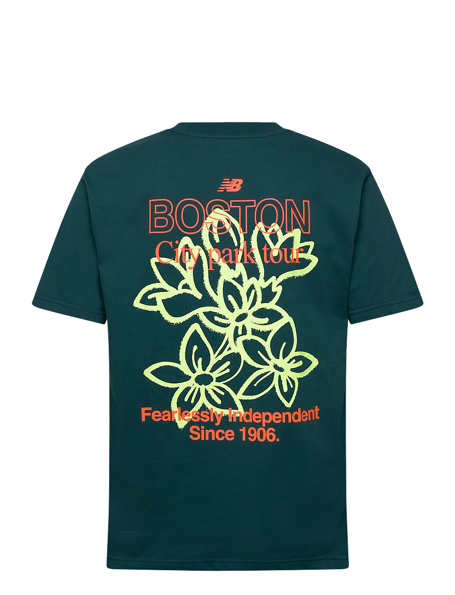 New Balance - Boston City Run T-Shirt - oberteile & t-shirts - medusa green - 1