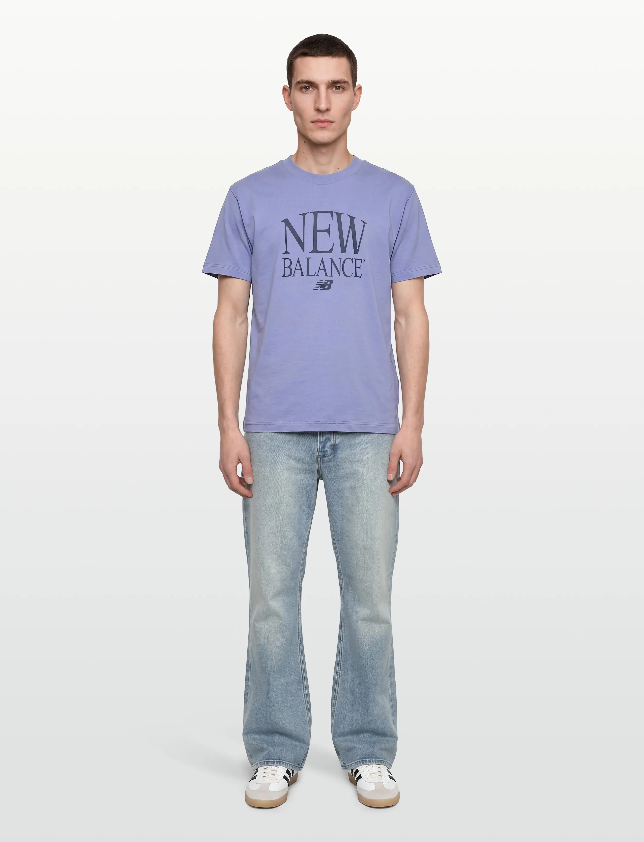 New Balance Reimagined Graphic T-Shirt - Deals - FAIRWEATHER BLUE / purple