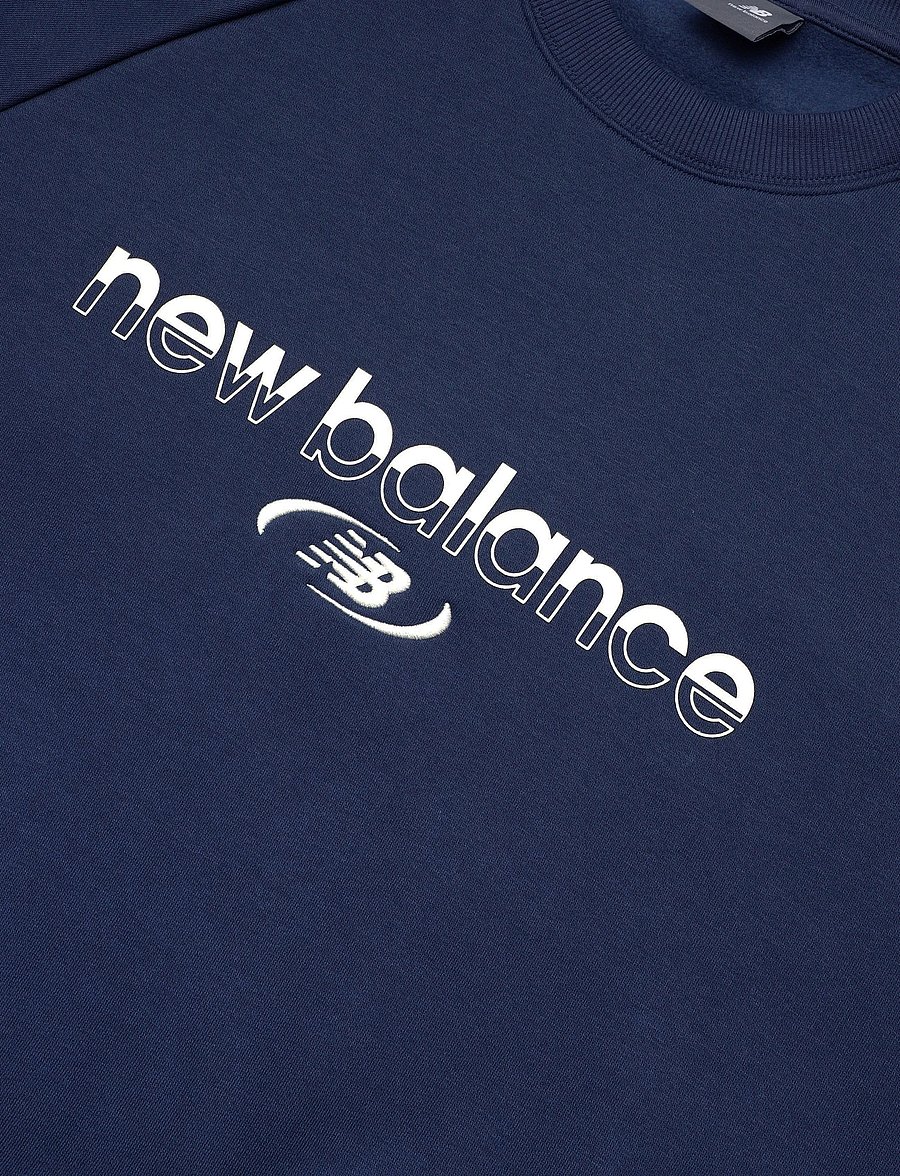 New Balance - Trackside Fleece Crew - Överdelar - nb navy - 5