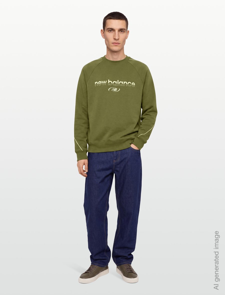 New Balance - Trackside Fleece Crew - Överdelar - sport green - 0