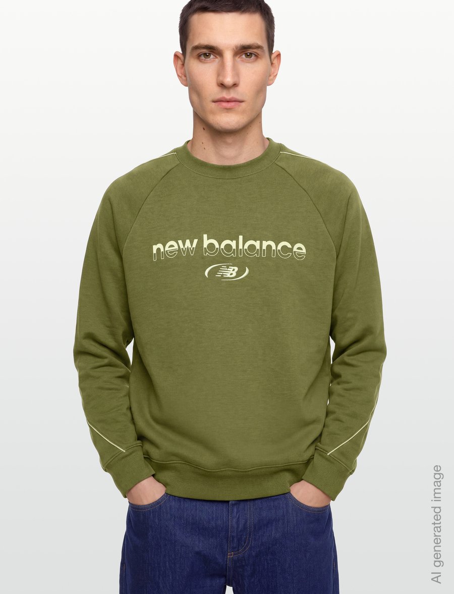 New Balance - Trackside Fleece Crew - Överdelar - sport green - 3