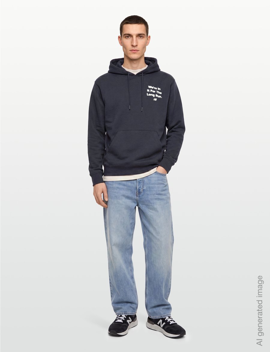 New Balance - Foggy Daze 1906 Hoodie - huvtröjor - dark night - 0