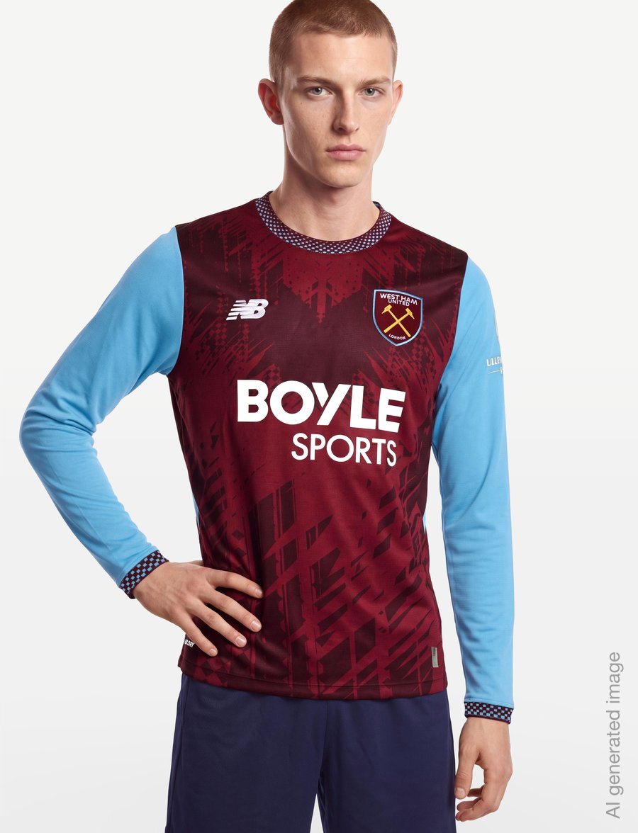 New Balance - West Ham United 26/27 Home Long Sleeve Jersey - jalgpallisärgid - home - 3