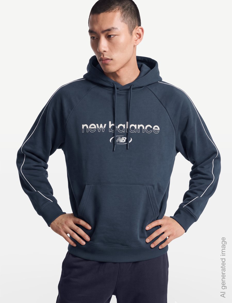 New Balance - Trackside Fleece Hoodie - huvtröjor - nb navy - 3