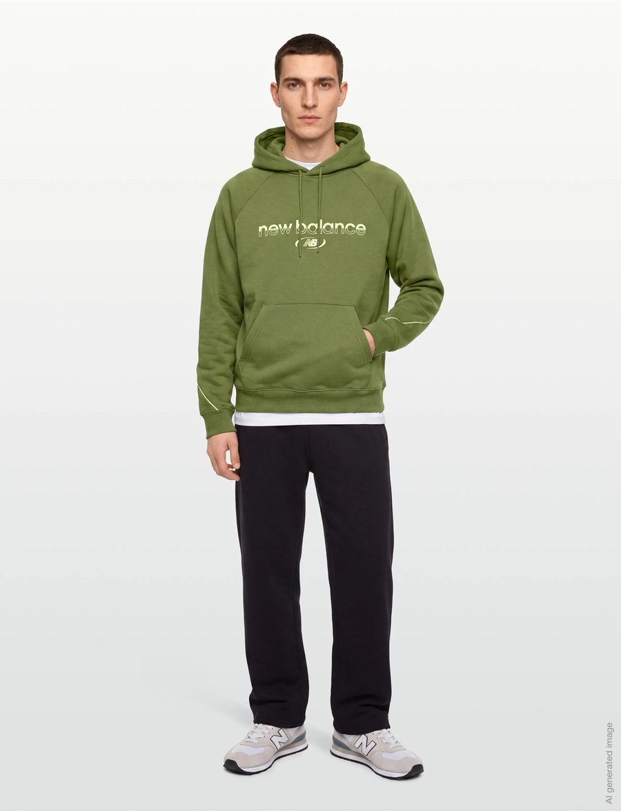 New Balance - Trackside Fleece Hoodie - tops - sport green - 0