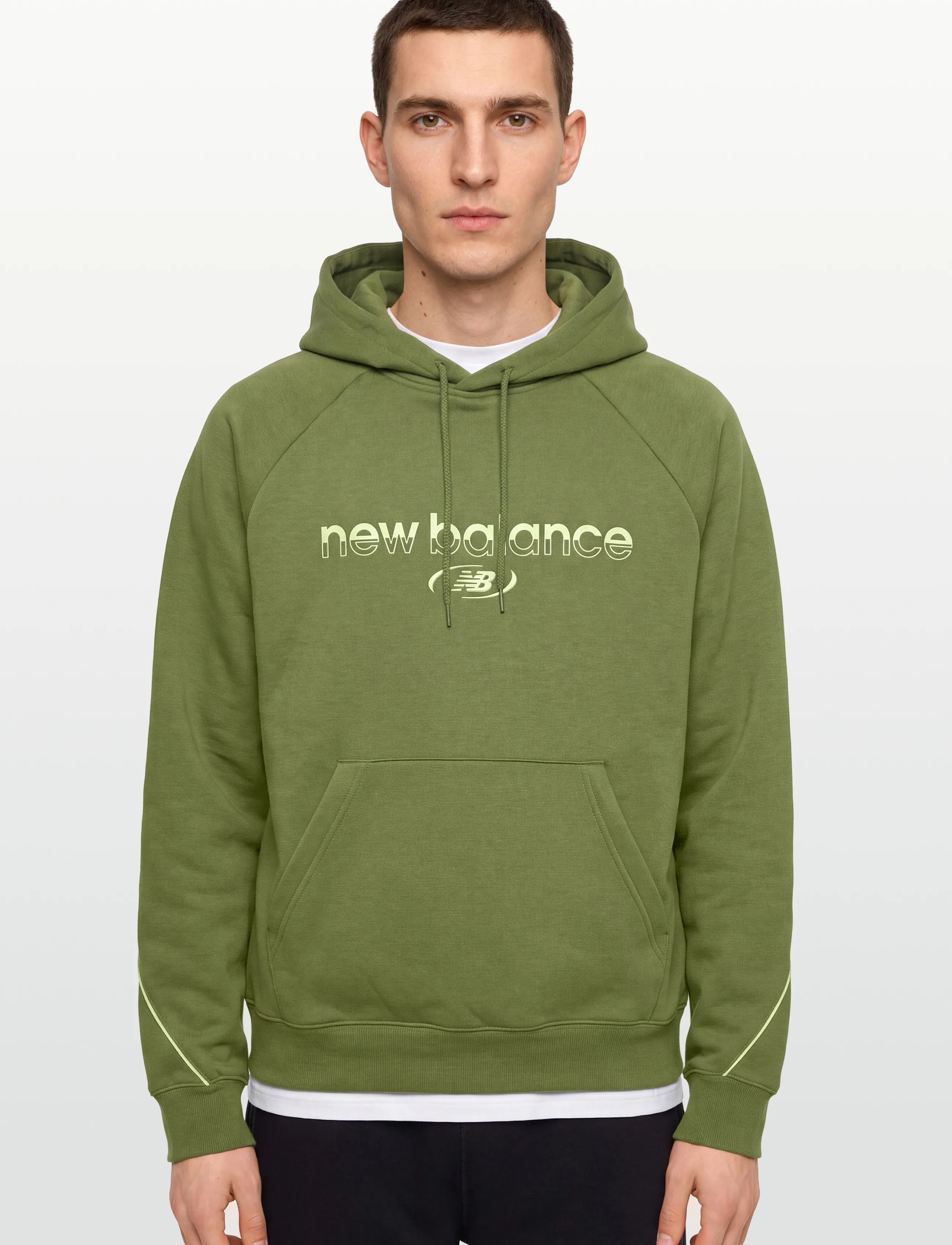 New Balance - Trackside Fleece Hoodie - tops - sport green - 3