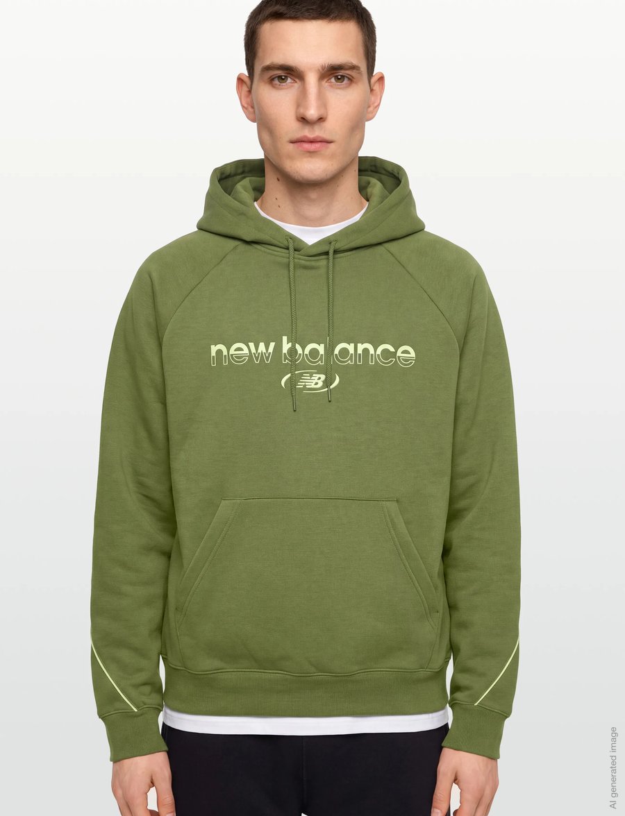 New Balance - Trackside Fleece Hoodie - tops - sport green - 3