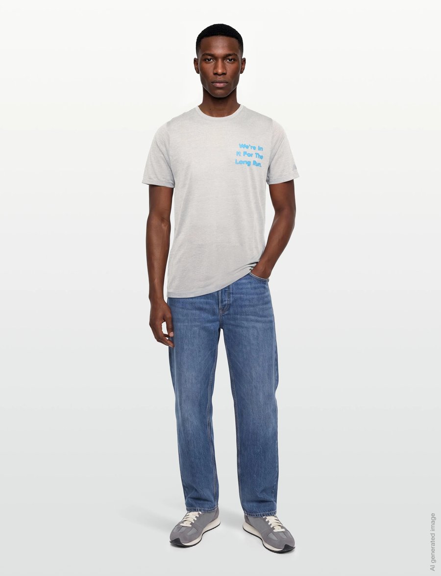 New Balance - RC Essential Graphic T-Shirt - t-särgid - athletic grey - 0
