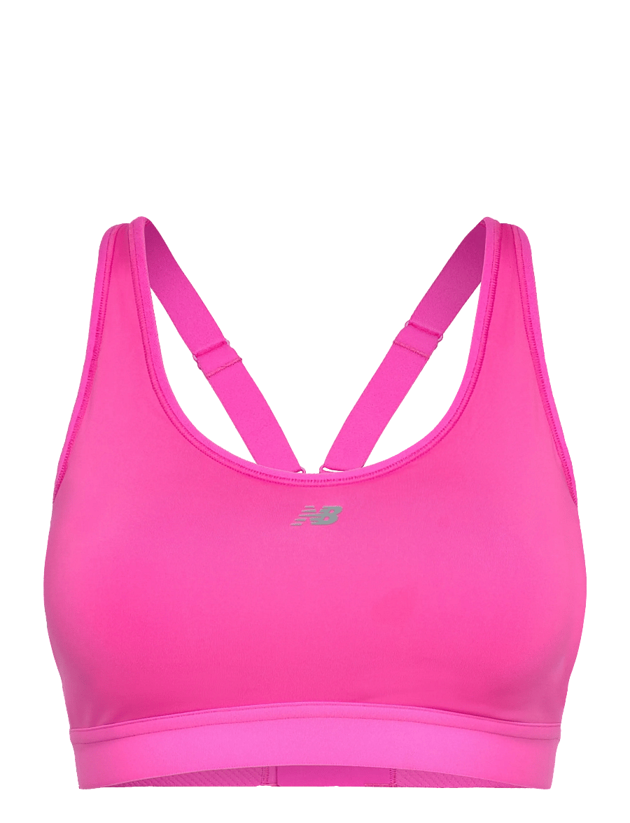 New Balance - NB Essential Run Bra - sport-bhs - pink heat - 0