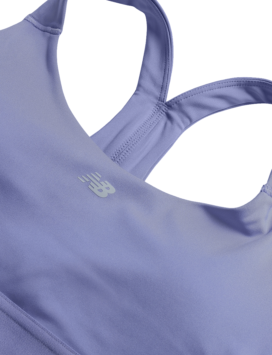 New Balance - NB Essential Train Bra - mittlerer halt - dark smoked violet - 2