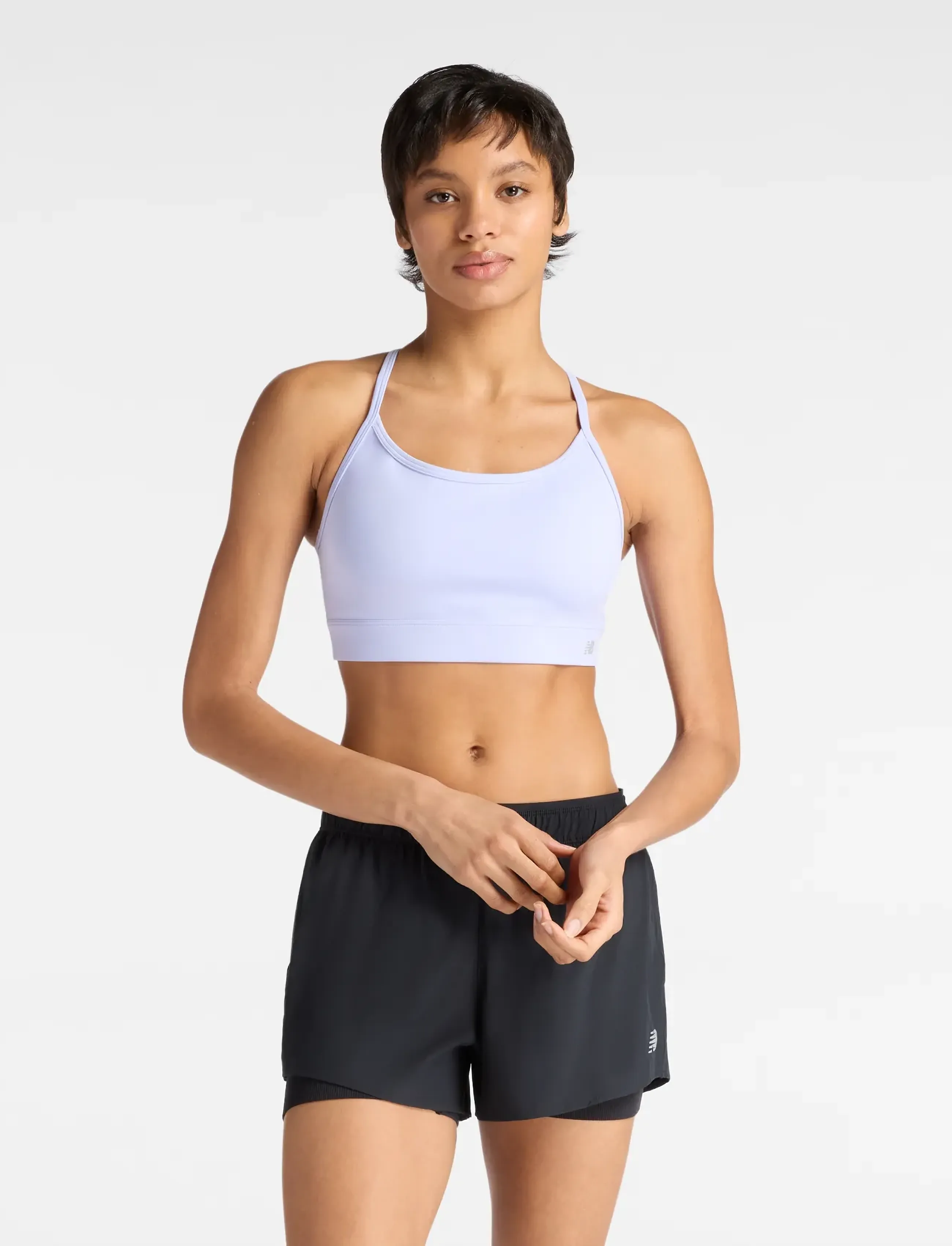 New Balance Nb Essential Yoga Bra, Damen, Racerback Yoga BH, Lila, Gr.XL