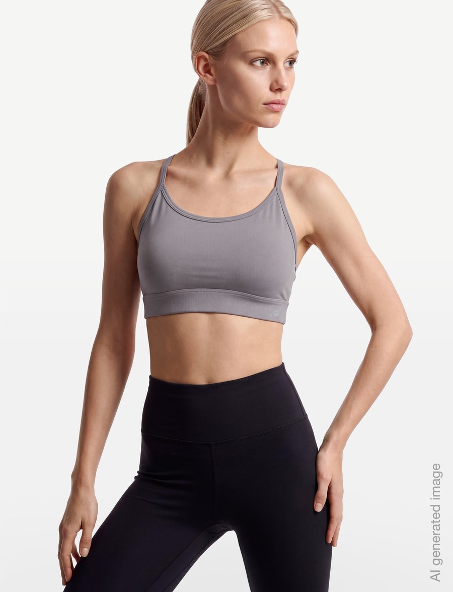 New Balance - NB Essential Yoga Bra - kerge toestus - off-line grey - 3