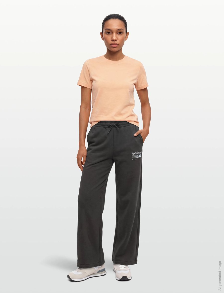 New Balance - Trackside Fleece Pant - trainingshosen - black cement - 0