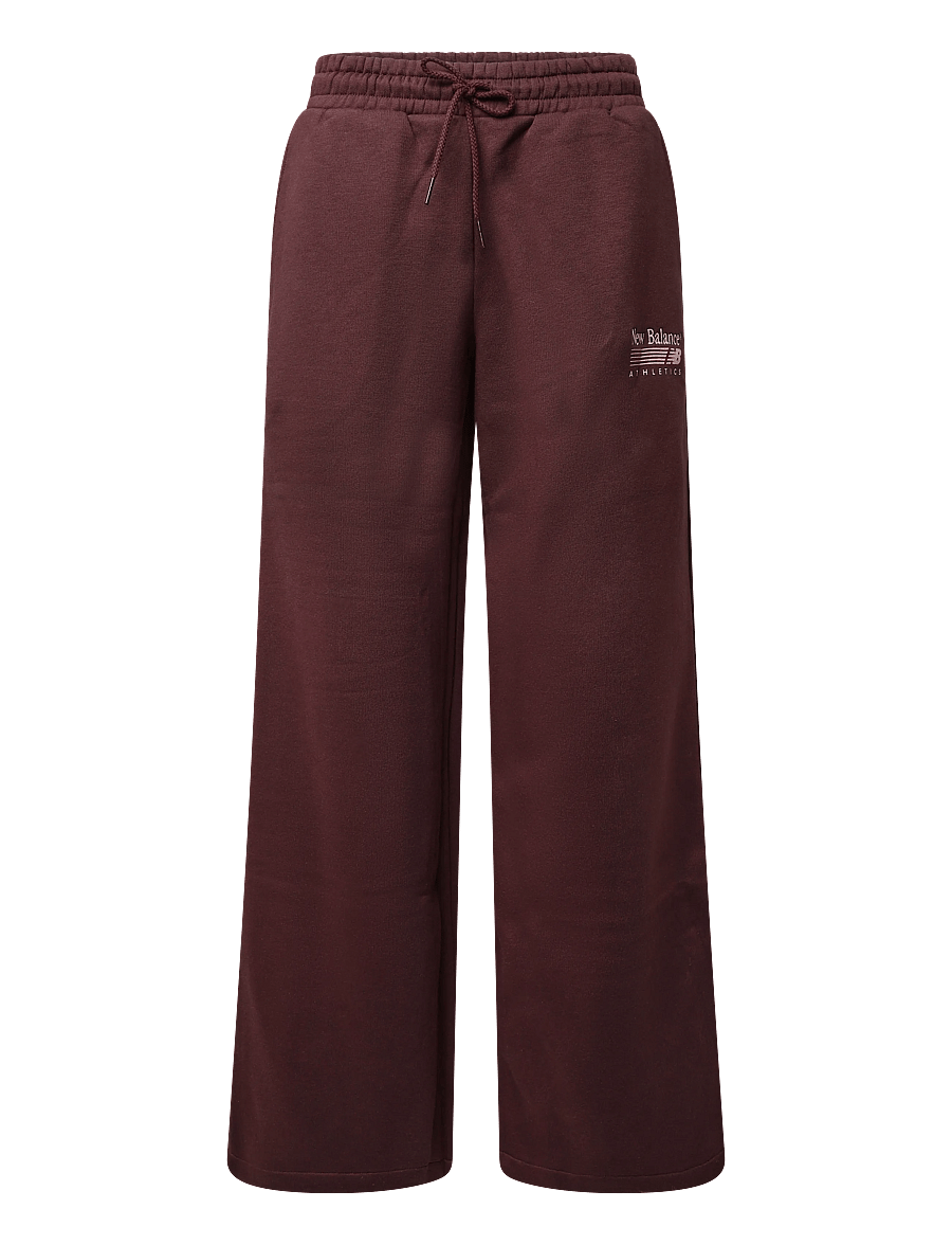 New Balance - Trackside Fleece Pant - träningsbyxor - cherry leather - 0