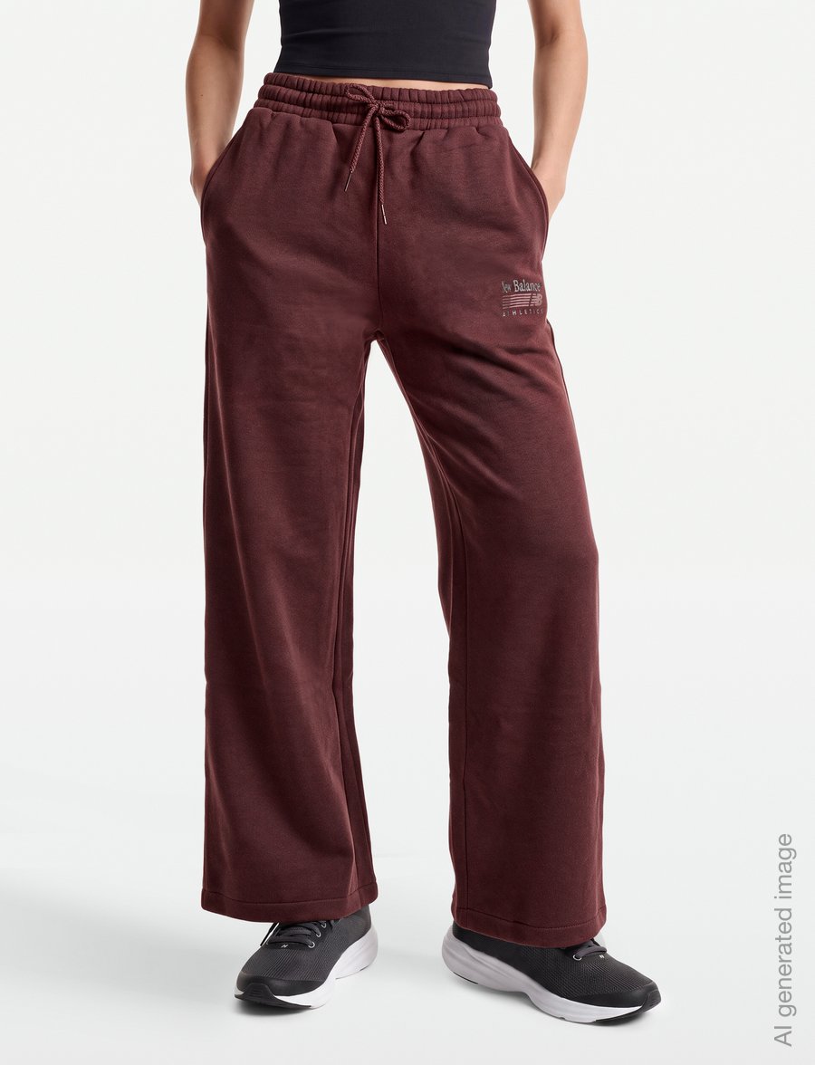 New Balance - Trackside Fleece Pant - trainingshosen - cherry leather - 3