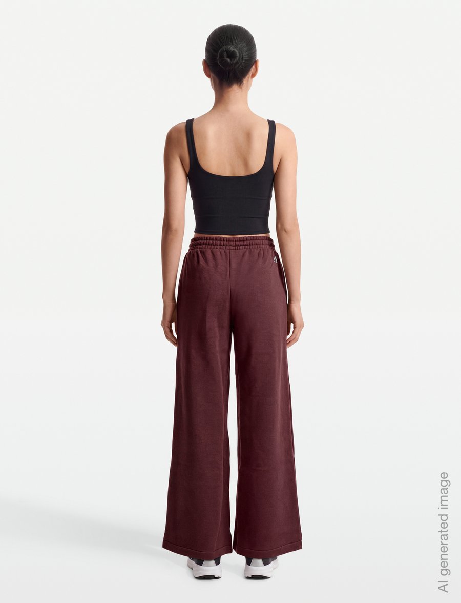 New Balance - Trackside Fleece Pant - trainingshosen - cherry leather - 4