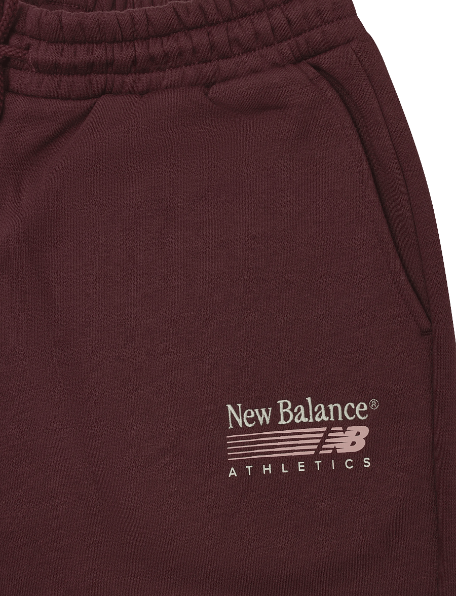 New Balance - Trackside Fleece Pant - träningsbyxor - cherry leather - 3