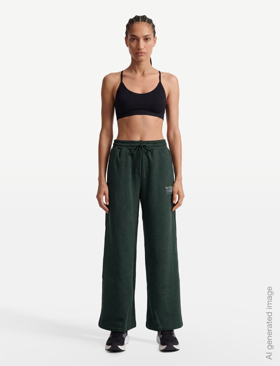 New Balance - Trackside Fleece Pant - trainingshosen - nordic green heather - 0
