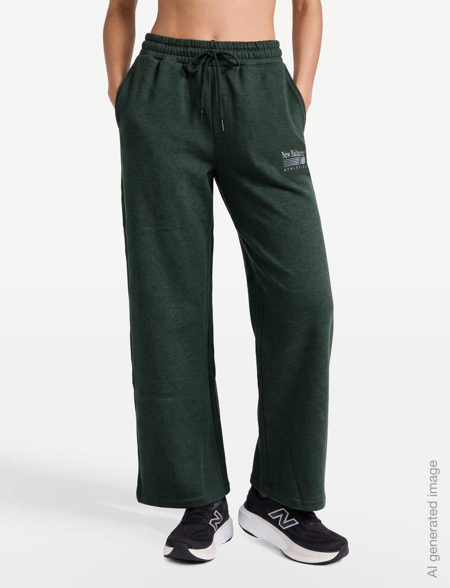 New Balance - Trackside Fleece Pant - trainingshosen - nordic green heather - 3