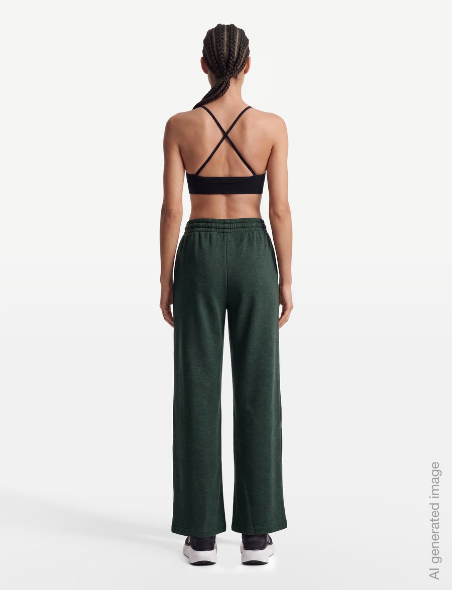 New Balance - Trackside Fleece Pant - trainingshosen - nordic green heather - 4
