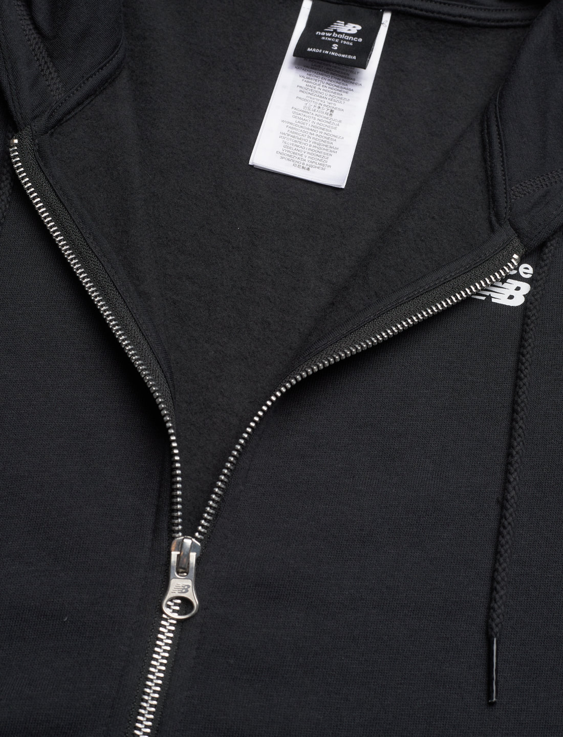 New balance core top fleece full zip hoodie