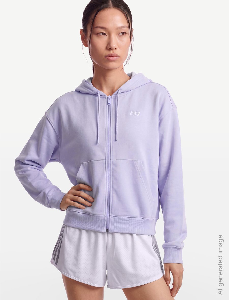 New Balance - Sport Essentials French Terry Full Zip - overdele - smoked violet - 3