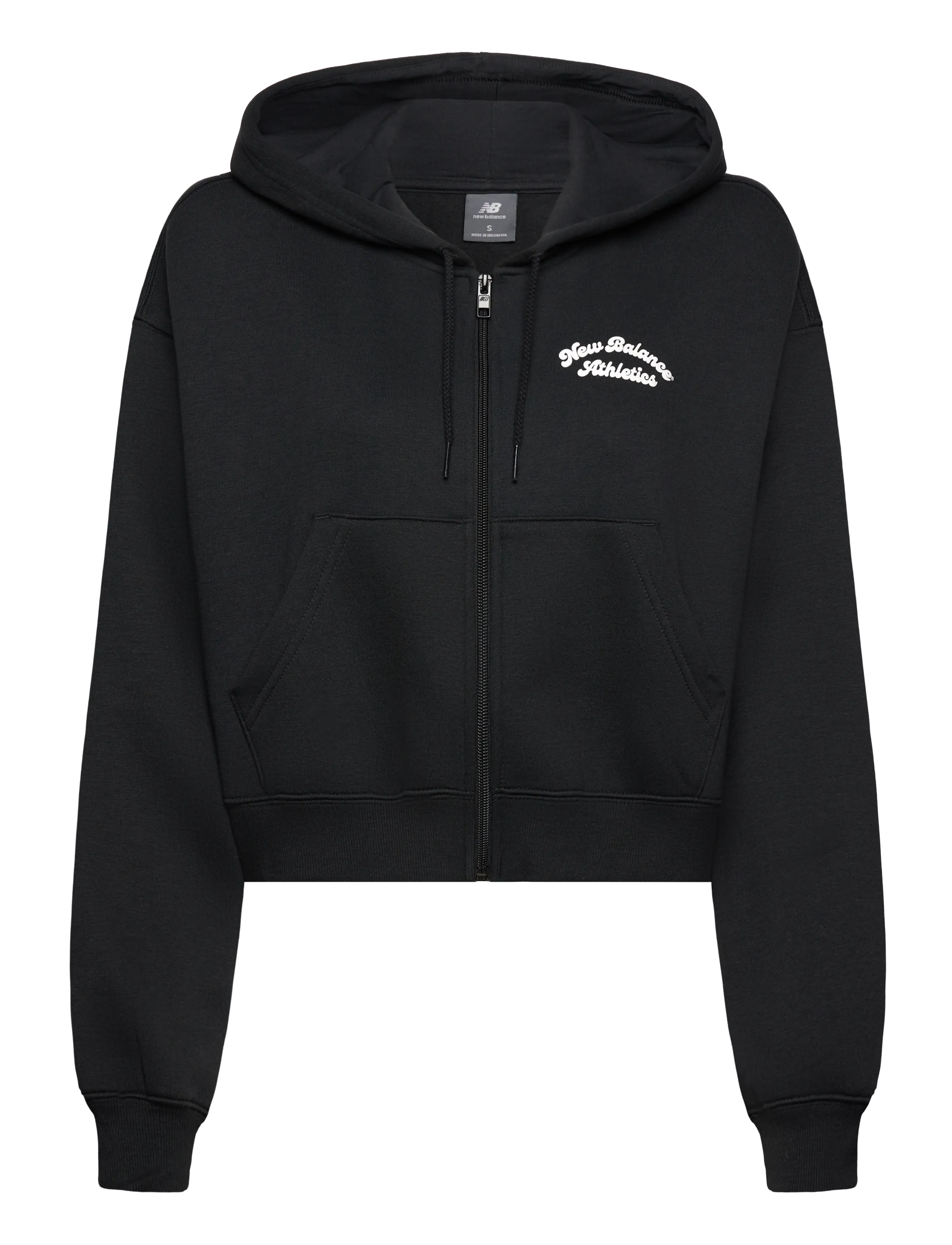 NEW BALANCE Linear Heritage Fleece Full Zip Schwarz - L - Damen