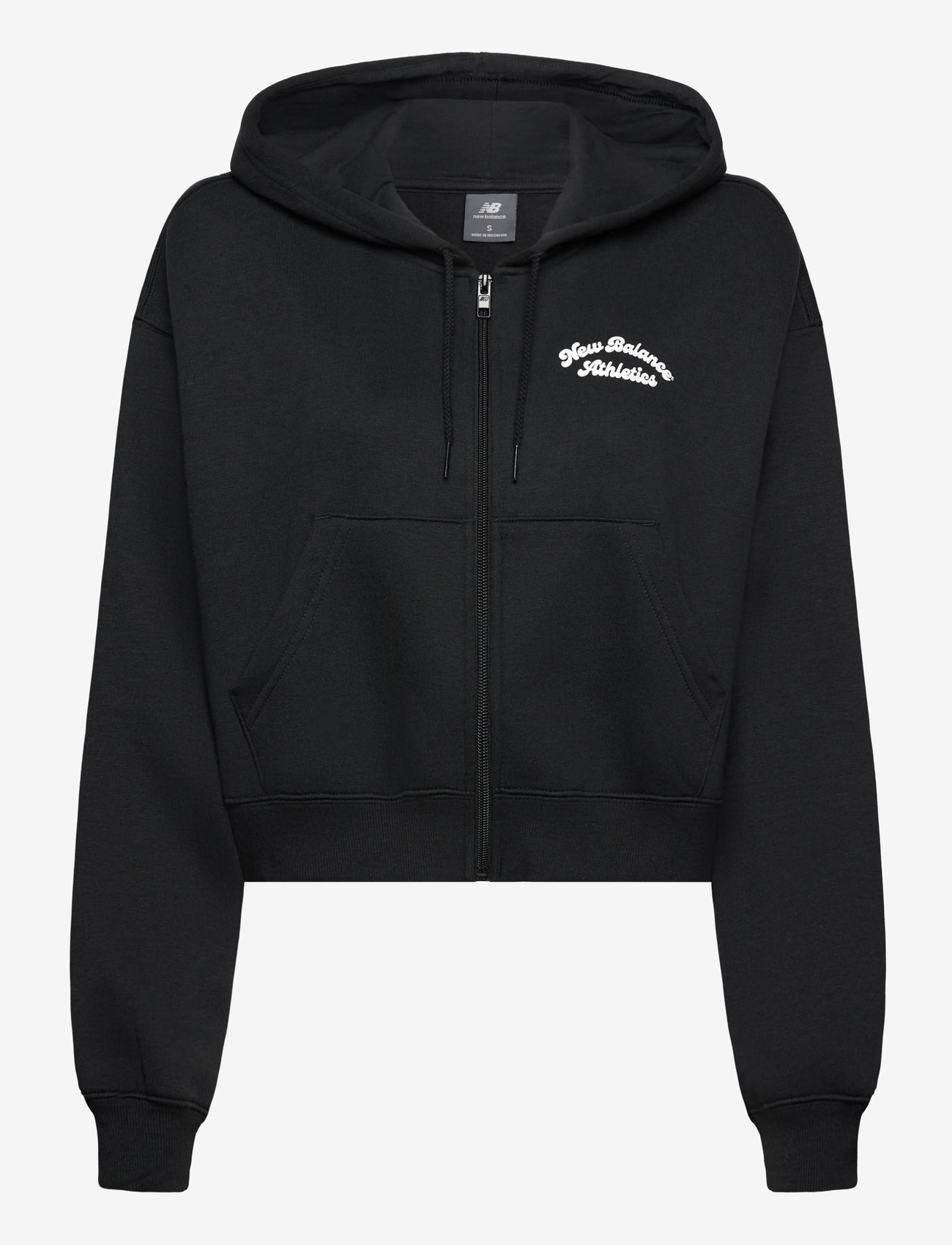 New Balance - Linear Heritage Fleece Full Zip - huvtröjor - black - 0