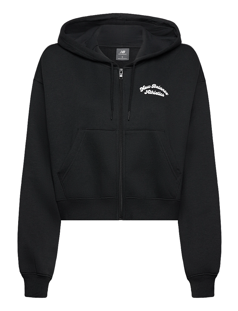 New Balance - Linear Heritage Fleece Full Zip - huvtröjor - black - 0