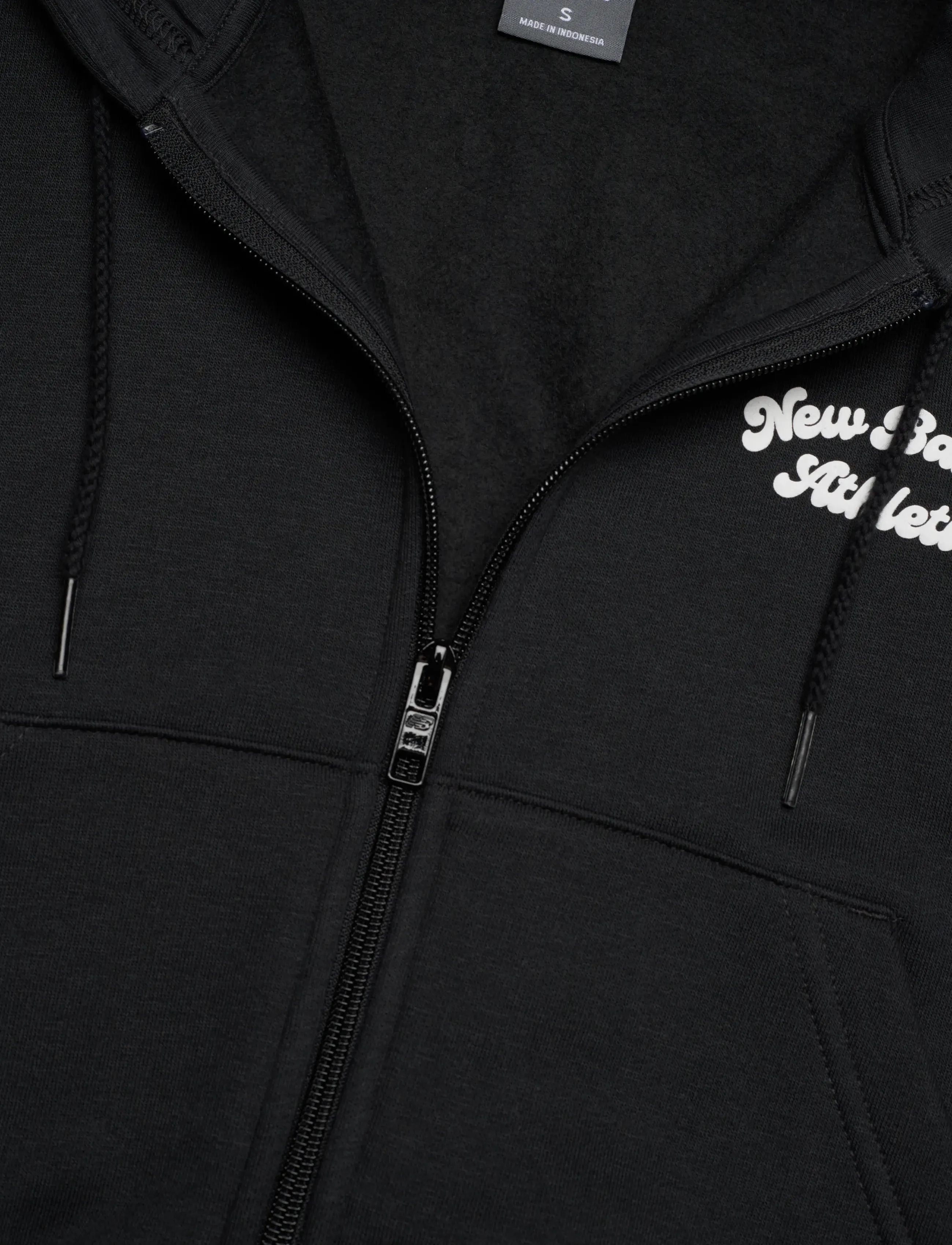 New Balance - Linear Heritage Fleece Full Zip - huvtröjor - black - 2