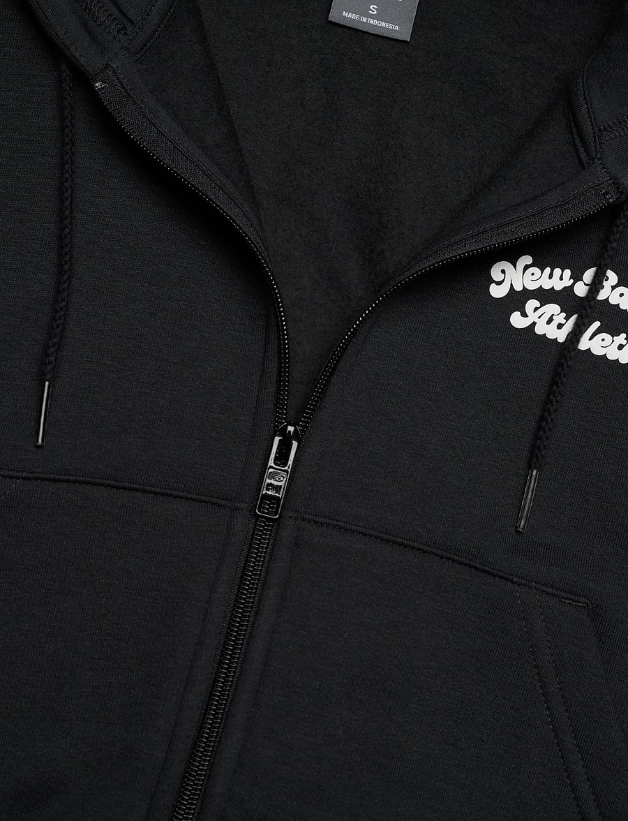 New Balance - Linear Heritage Fleece Full Zip - sweatshirts - black - 2