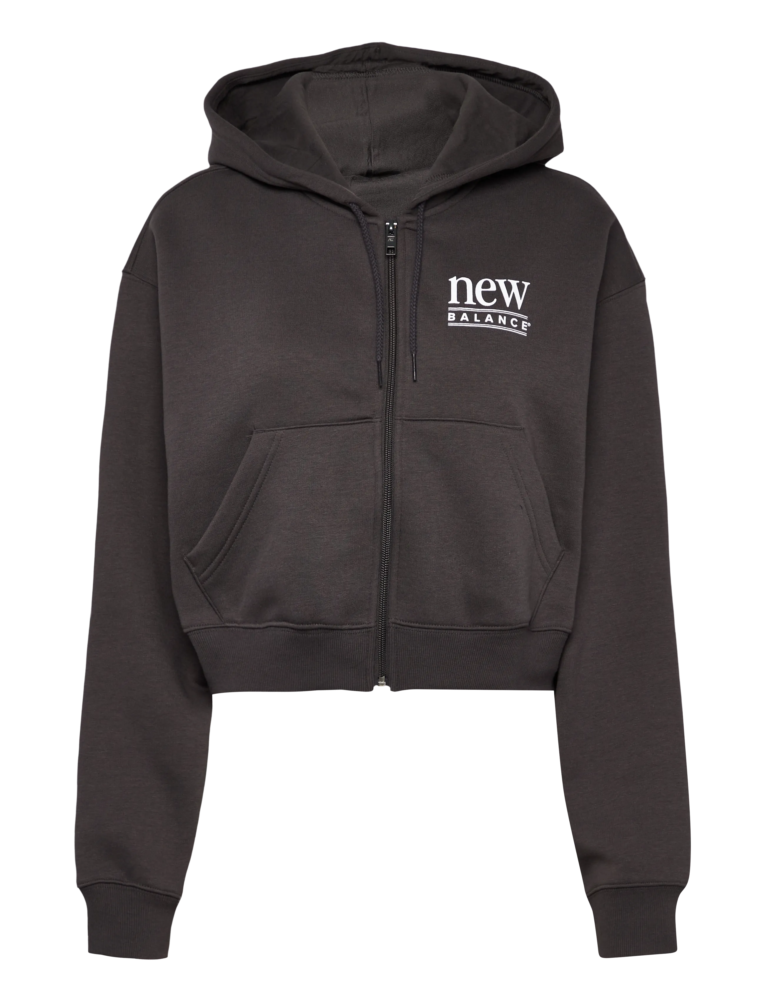 New Balance - Reimagined Fleece Full Zip - kapuutsiga dressipluusid - faded black - 1