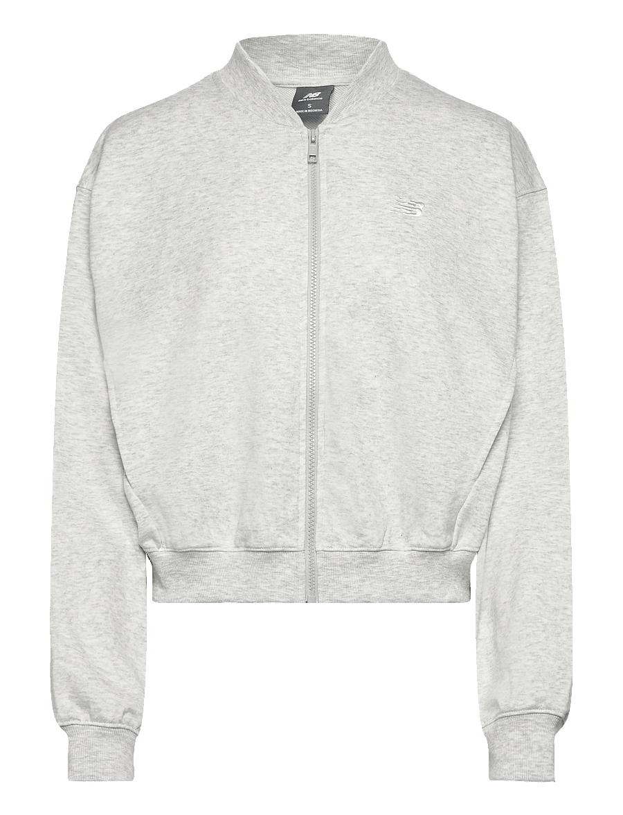 New Balance - French Terry Bomber - tops - ash heather - 0