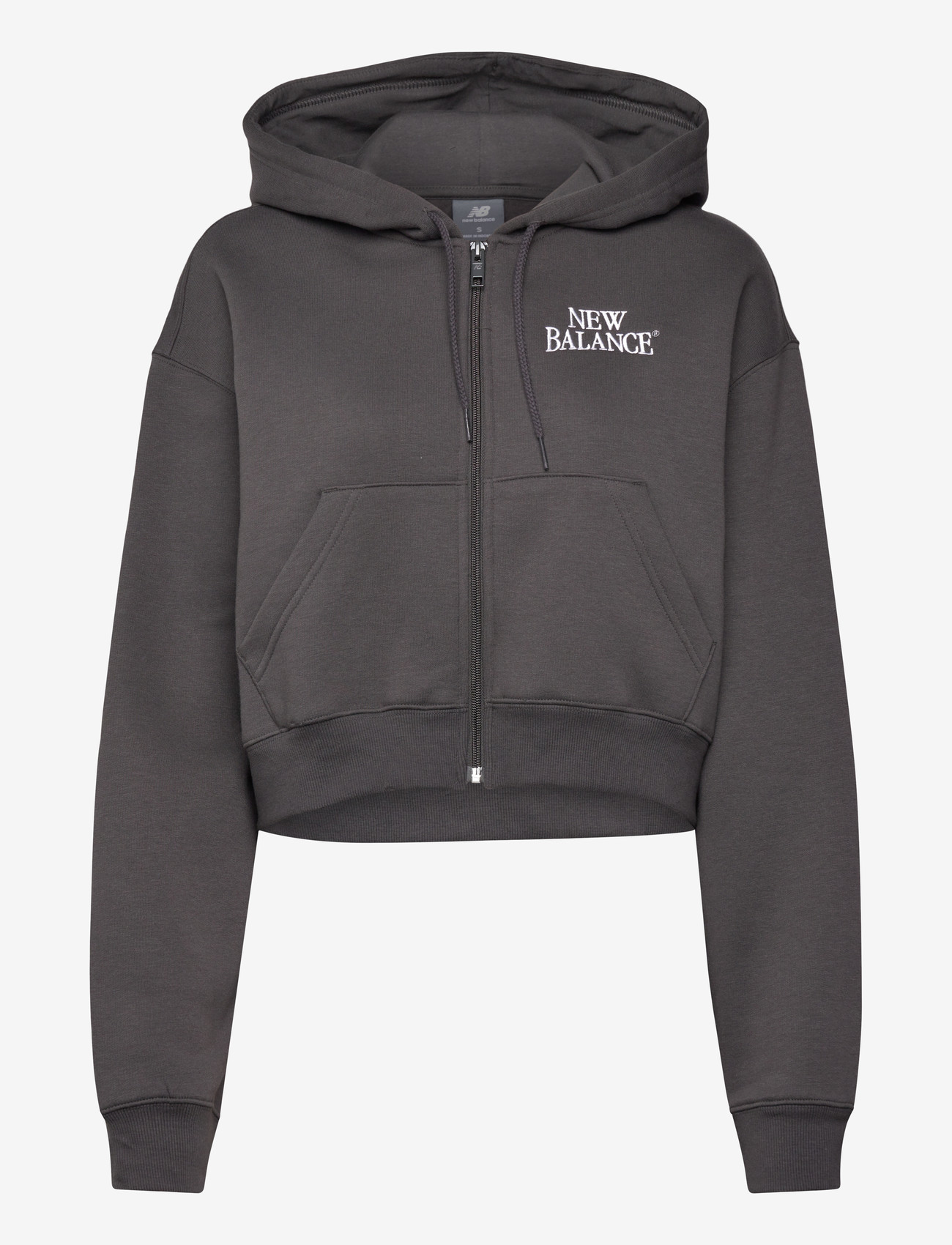 New Balance - Linear Heritage Fleece Full Zip - huvtröjor - faded black - 0