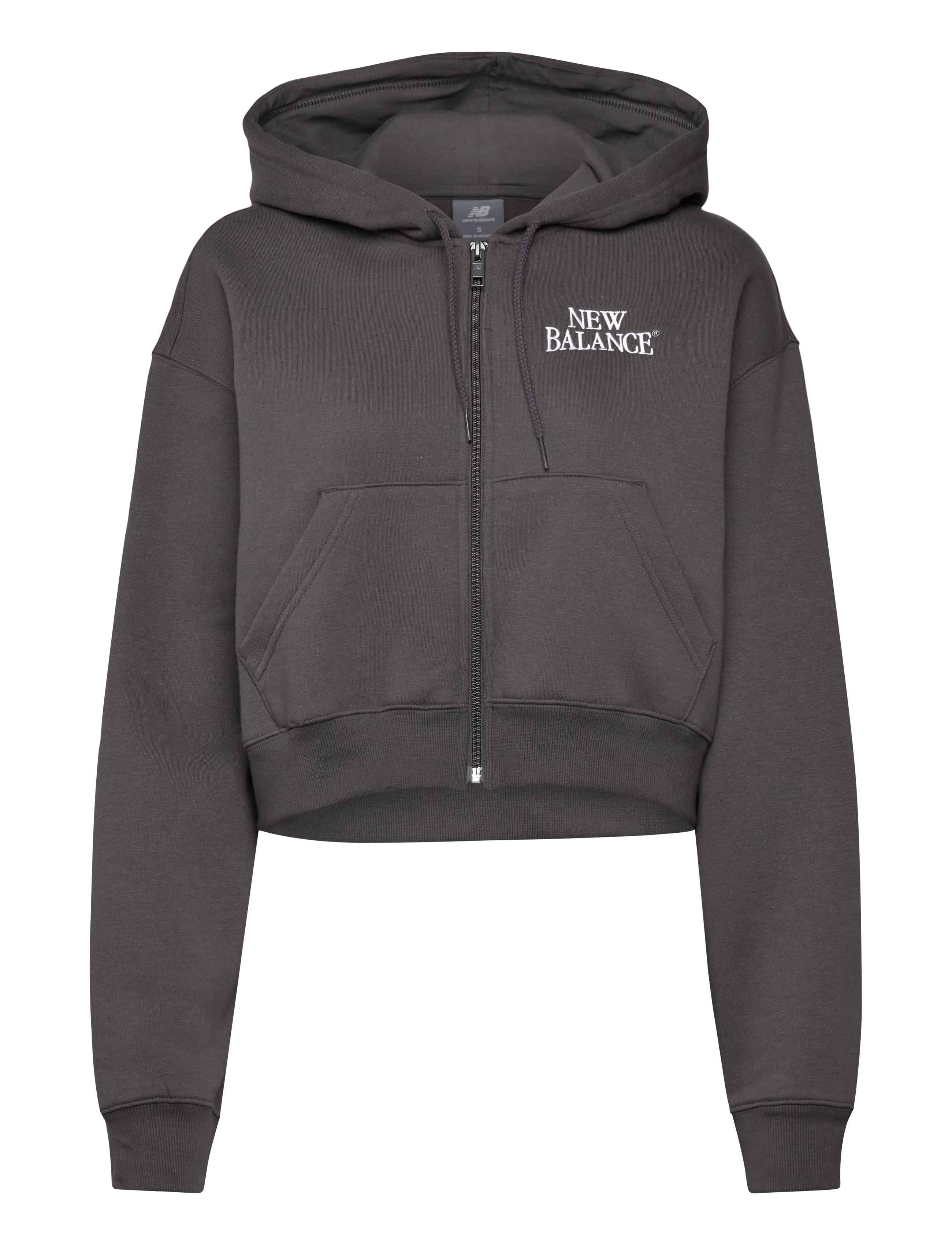 New Balance Linear Heritage Fleece Full Zip - Sweatshirts - FADED BLACK / grey