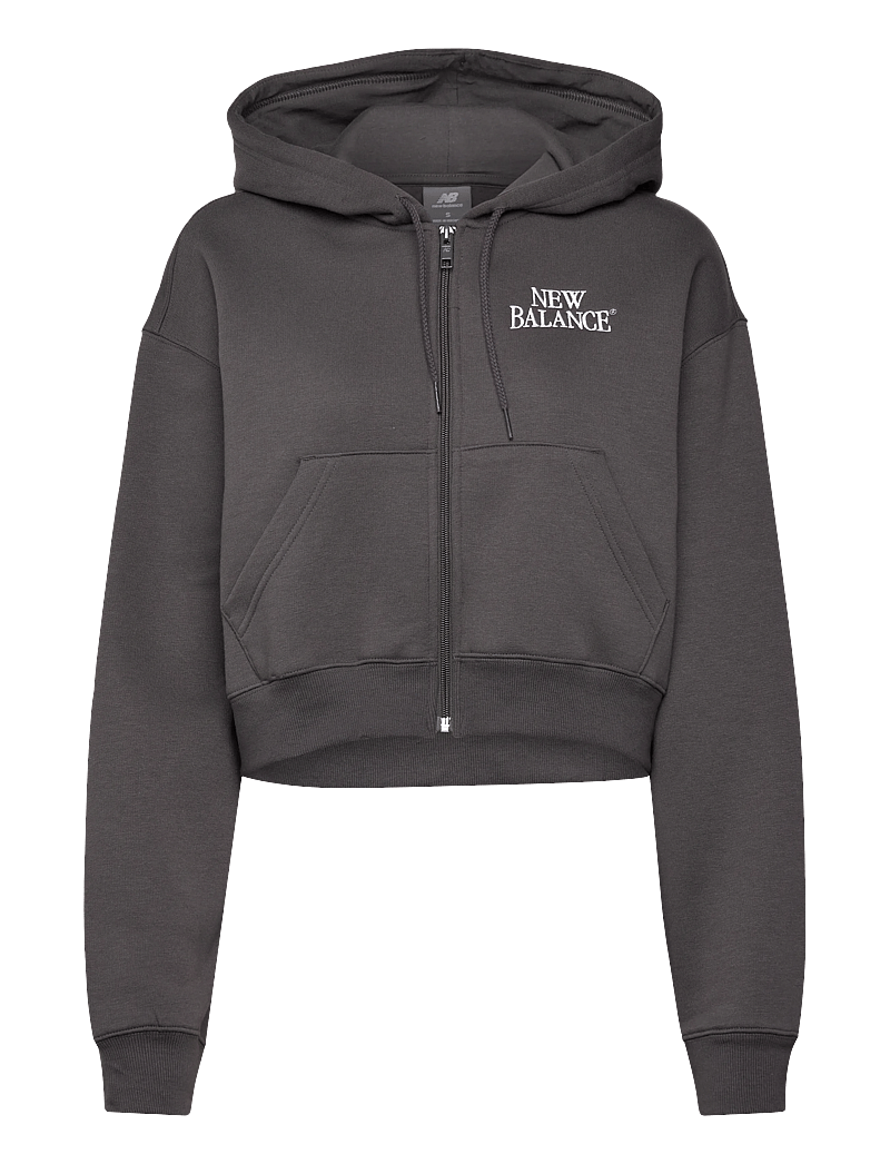 New Balance - Linear Heritage Fleece Full Zip - huvtröjor - faded black - 0