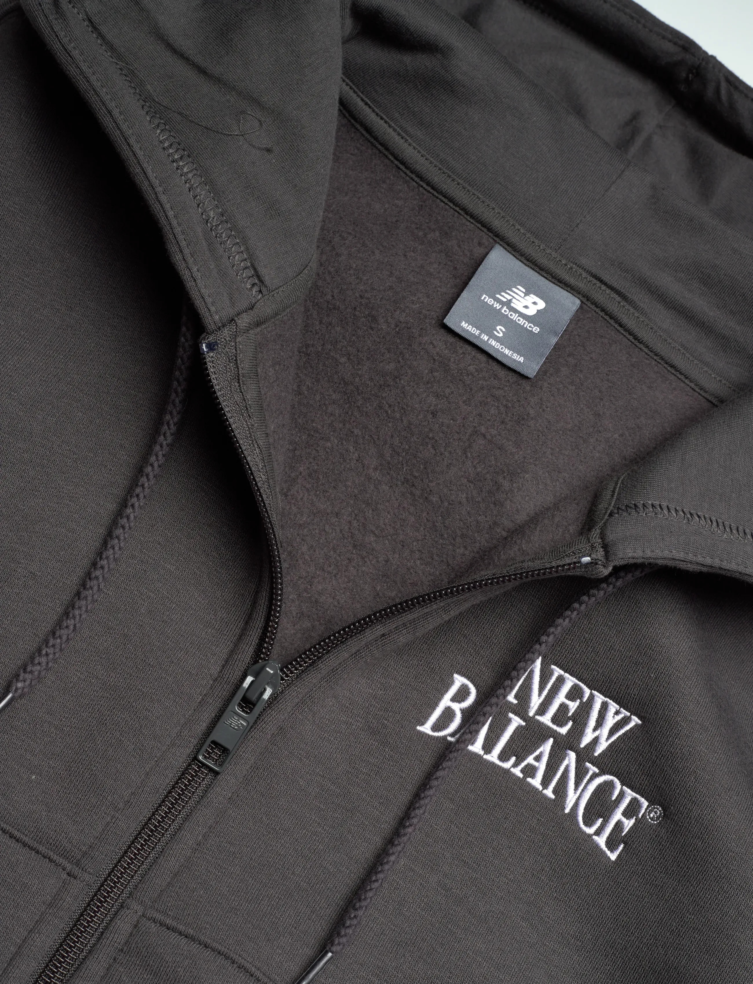 New Balance - Linear Heritage Fleece Full Zip - sweatshirts - faded black - 2