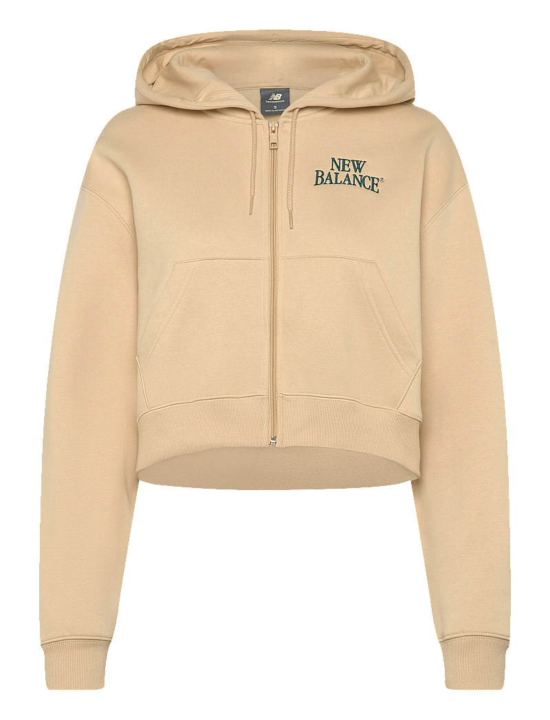 New Balance - Linear Heritage Fleece Full Zip - oberteile - toasted sesame - 0