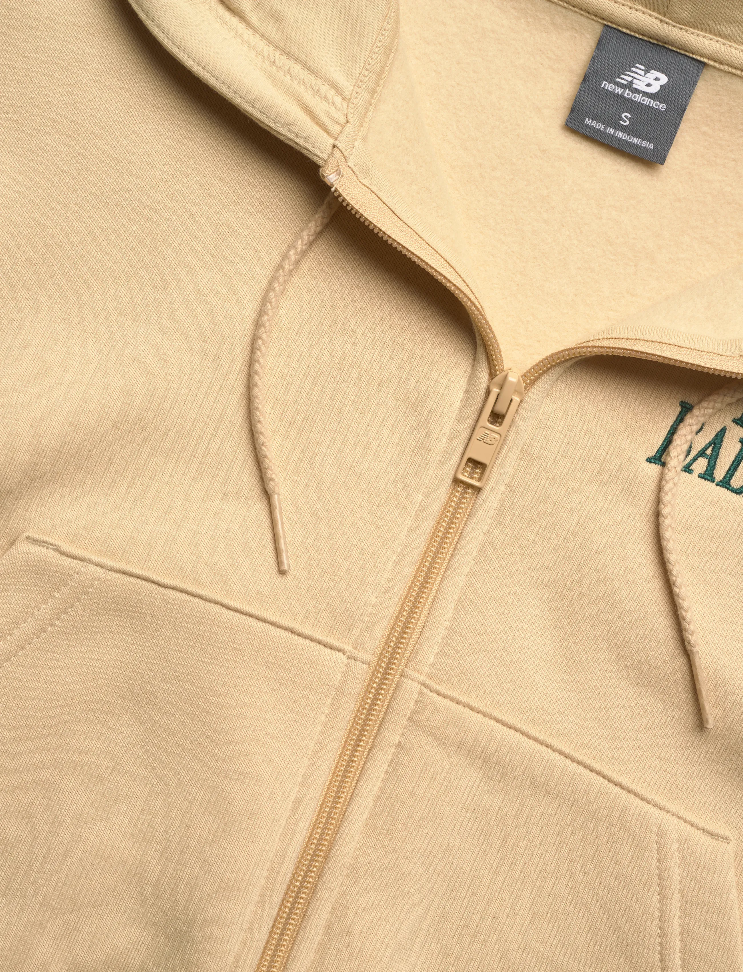 New Balance - Linear Heritage Fleece Full Zip - sweatshirts - toasted sesame - 2