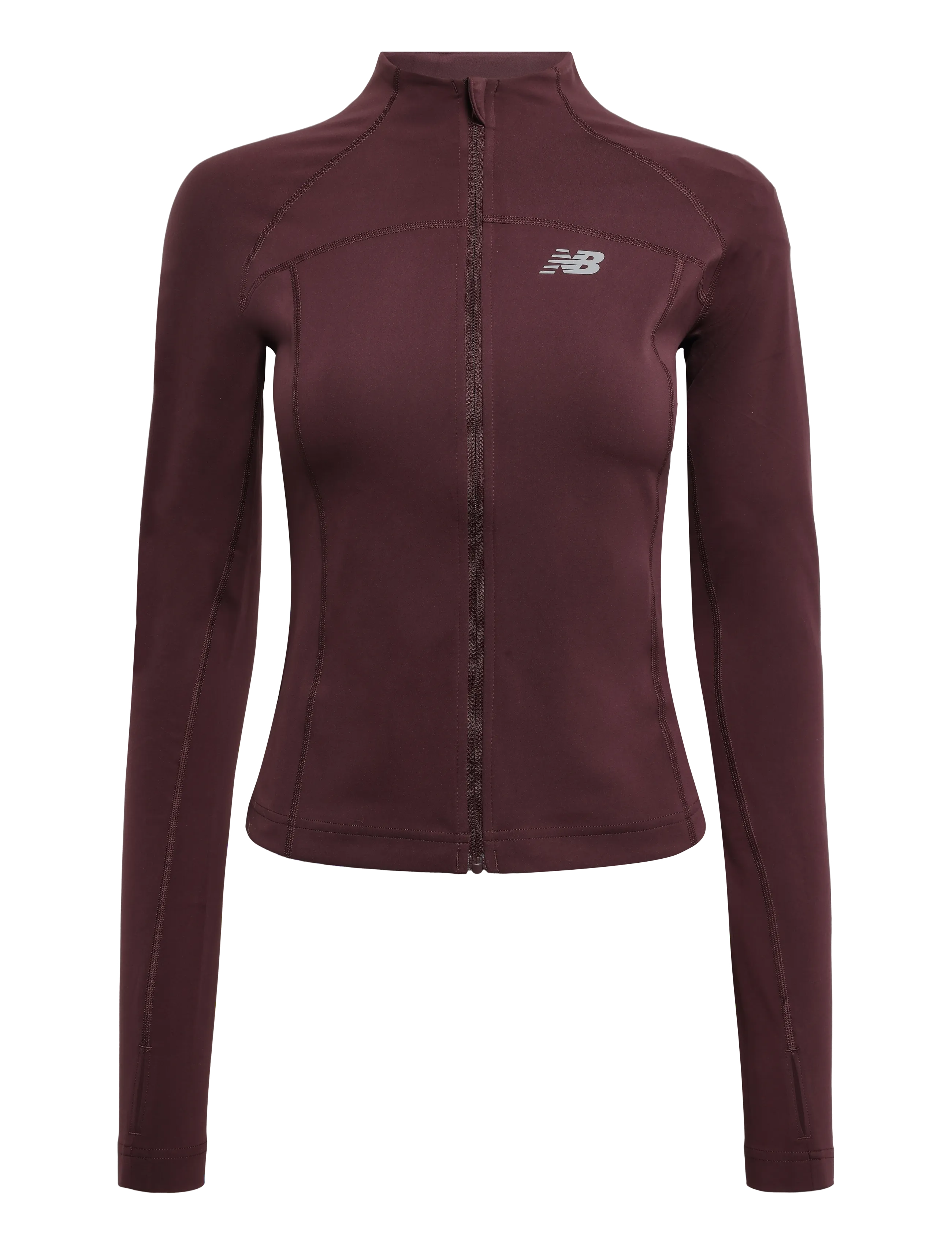New Balance NB Harmony Fitted Full Zip - New Balance - CHERRY LEATHER / burgundy